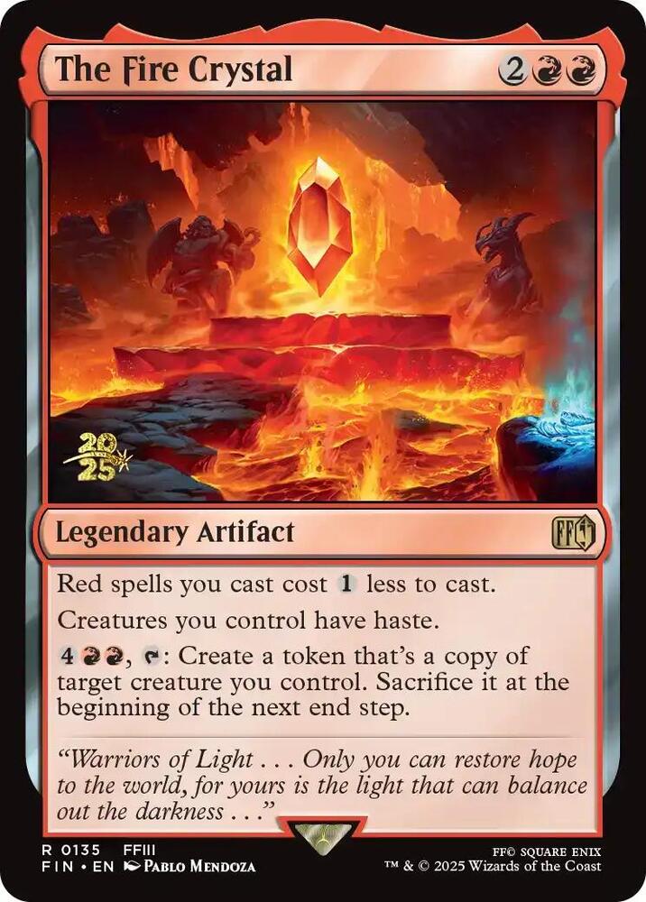 The Fire Crystal 135 card from Prerelease Cards