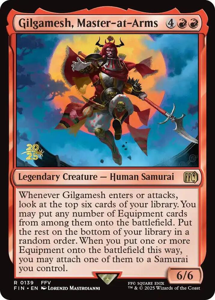 Gilgamesh, Master-at-Arms 139 card from Prerelease Cards