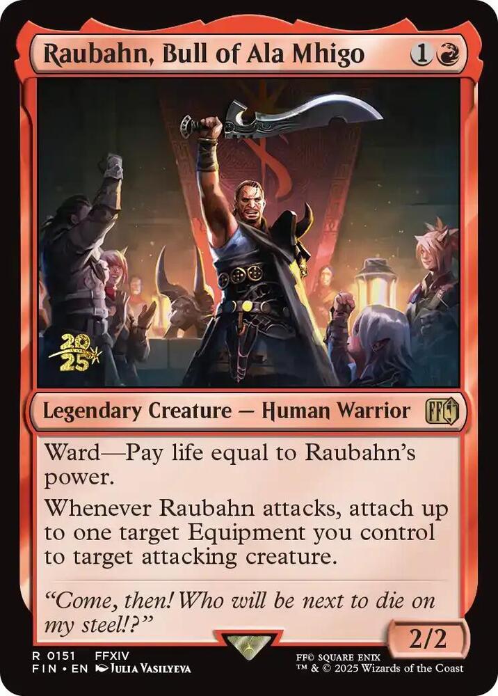 Raubahn, Bull of Ala Mhigo 151 card from Prerelease Cards