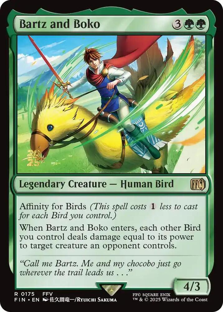 Bartz and Boko 175 card from Prerelease Cards