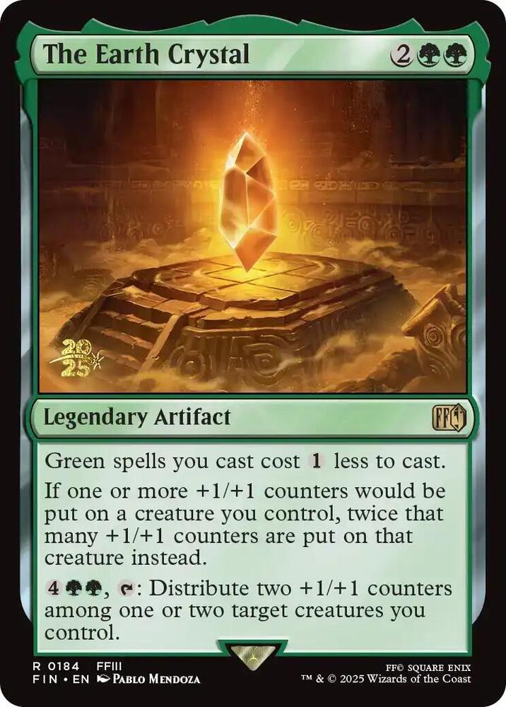 The Earth Crystal 184 card from Prerelease Cards