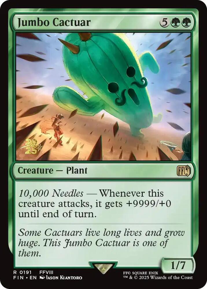 Jumbo Cactuar 191 card from Prerelease Cards