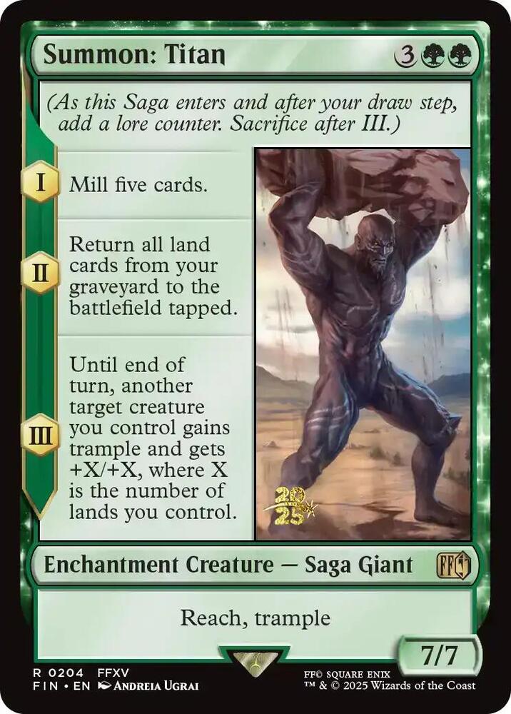 Summon: Titan 204 card from Prerelease Cards