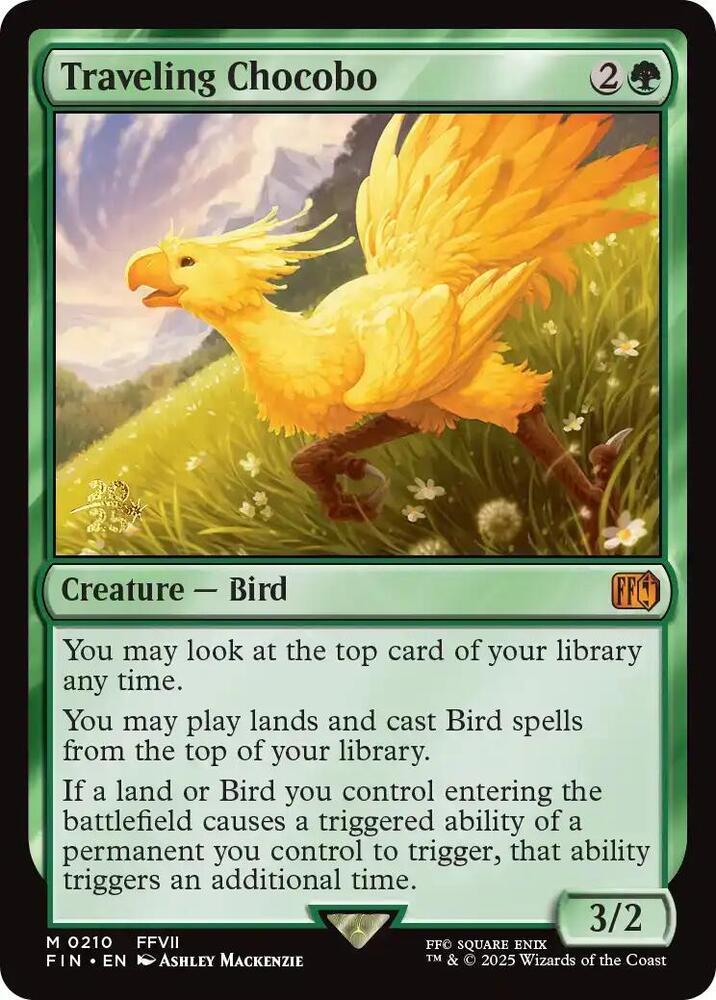 Traveling Chocobo 210 card from Prerelease Cards