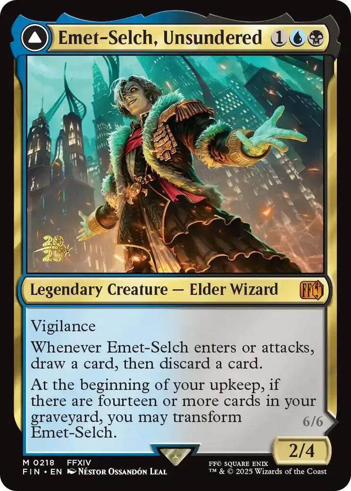 Emet-Selch, Unsundered 218 card from Prerelease Cards