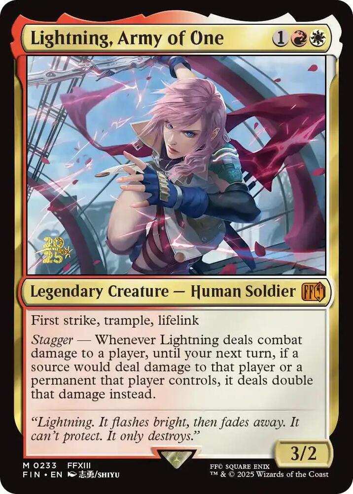 Lightning, Army of One 233 card from Prerelease Cards