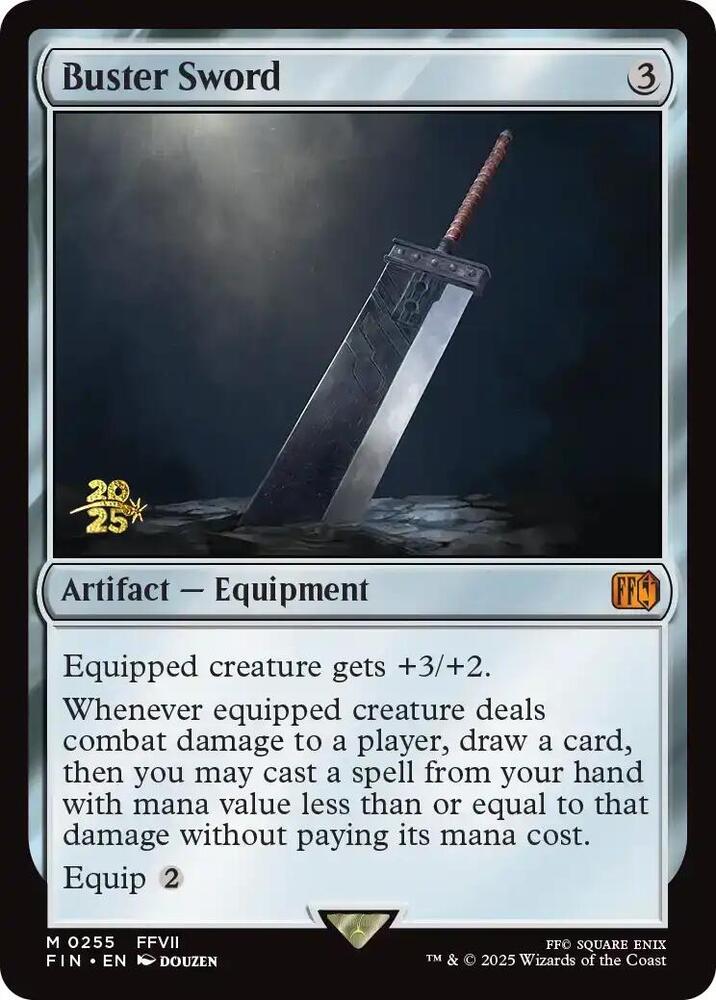 Buster Sword 255 card from Prerelease Cards