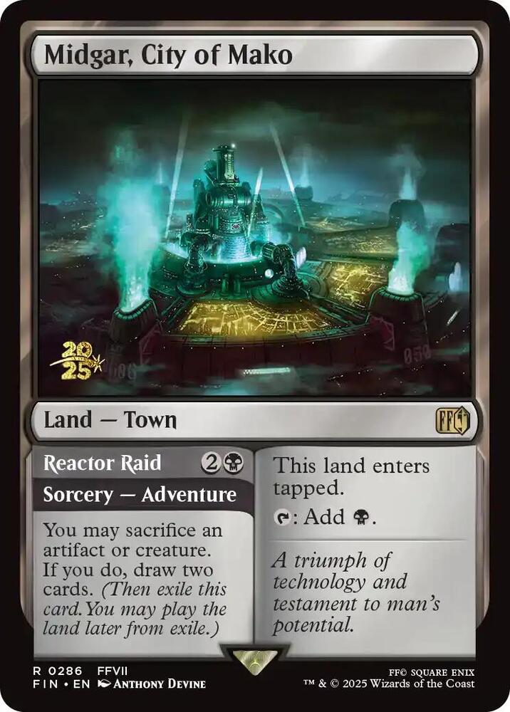 Midgar, City of Mako 286 card from Prerelease Cards