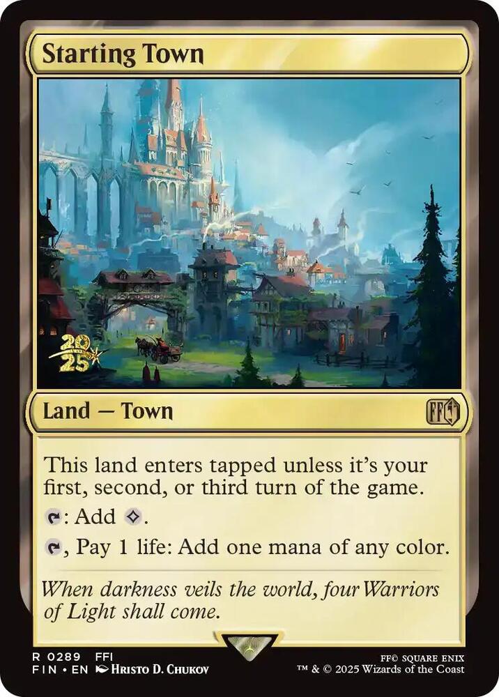 Starting Town 289 card from Prerelease Cards