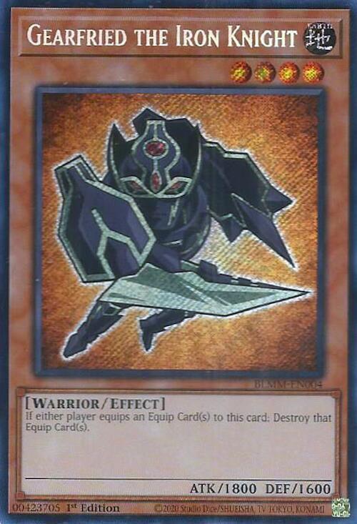 Gearfried the Iron Knight BLMM-EN004 card from Battles of Legend: Monster Mayhem