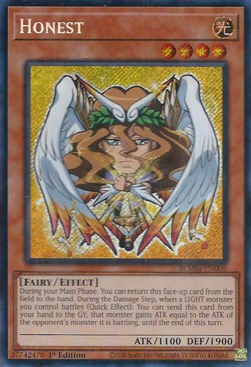 Honest BLMM-EN006 card from Battles of Legend: Monster Mayhem