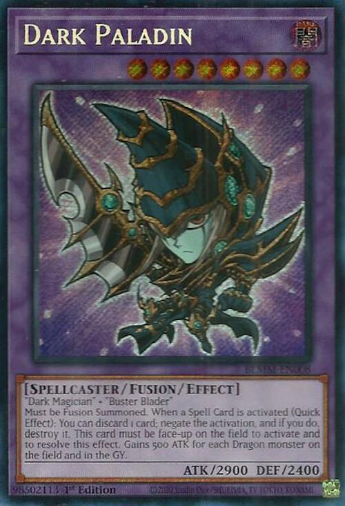 Dark Paladin BLMM-EN008 card from Battles of Legend: Monster Mayhem