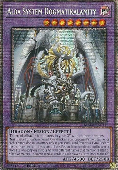 Alba System Dogmatikalamity (Starlight Rare) BLMM-EN011 card from Battles of Legend: Monster Mayhem