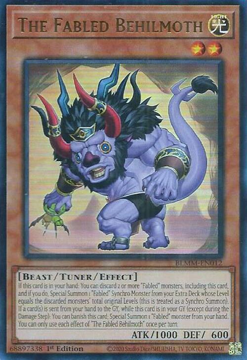 The Fabled Behilmoth BLMM-EN012 card from Battles of Legend: Monster Mayhem