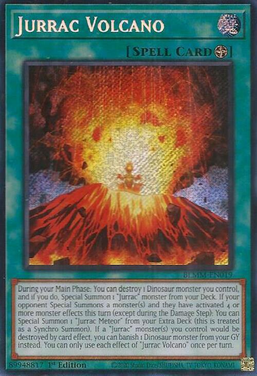 Jurrac Volcano BLMM-EN019 card from Battles of Legend: Monster Mayhem