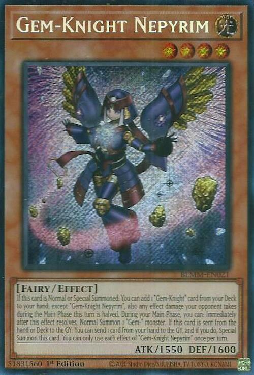 Gem-Knight Nepyrim BLMM-EN021 card from Battles of Legend: Monster Mayhem