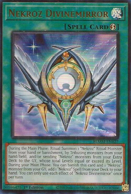 Nekroz Divinemirror BLMM-EN027 card from Battles of Legend: Monster Mayhem