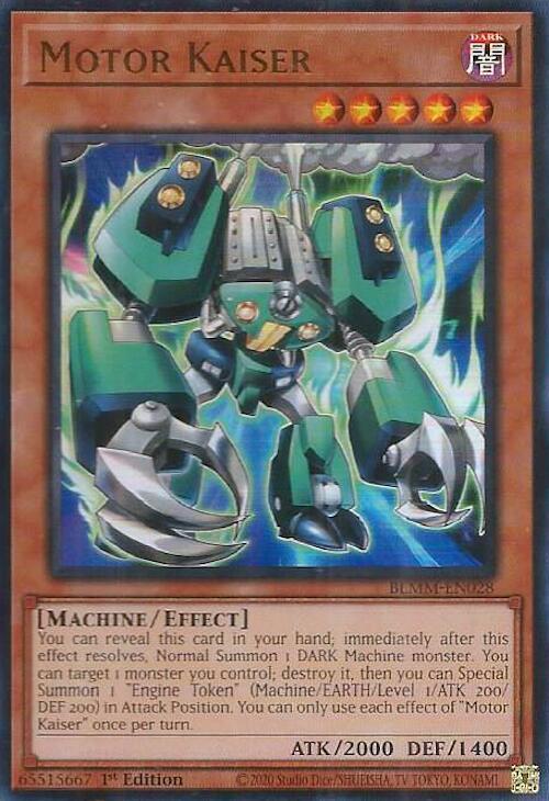 Motor Kaiser BLMM-EN028 card from Battles of Legend: Monster Mayhem