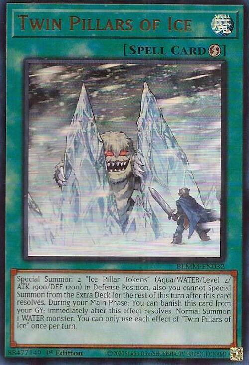 Twin Pillars of Ice BLMM-EN032 card from Battles of Legend: Monster Mayhem
