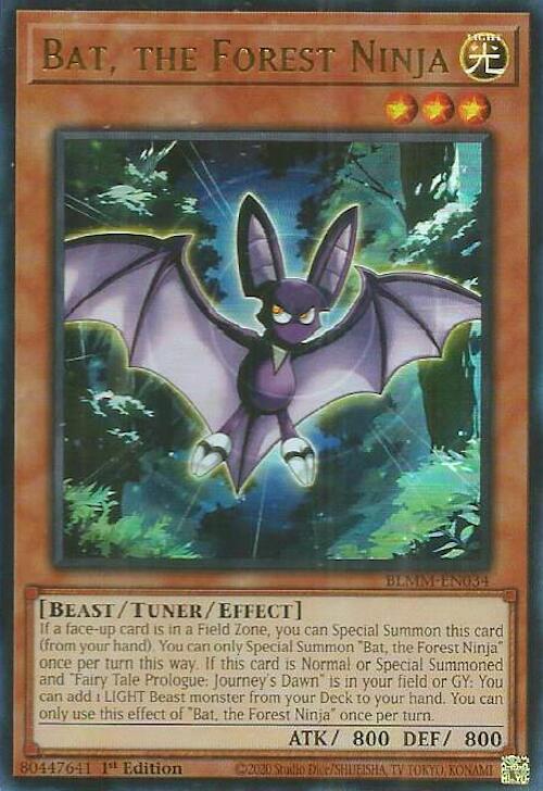 Bat, the Forest Ninja BLMM-EN034 card from Battles of Legend: Monster Mayhem