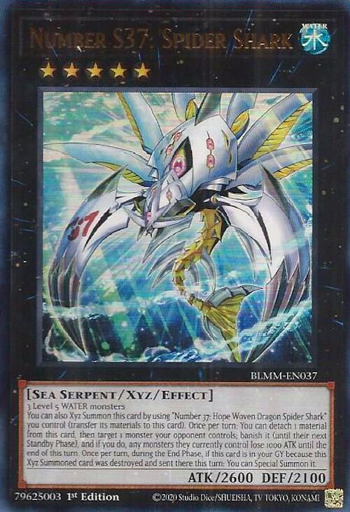 Number S37: Spider Shark BLMM-EN037 card from Battles of Legend: Monster Mayhem