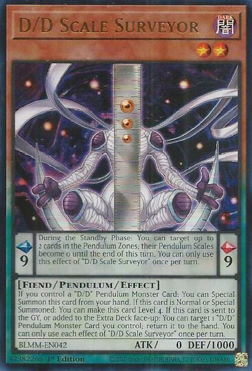 D/D Scale Surveyor BLMM-EN042 card from Battles of Legend: Monster Mayhem