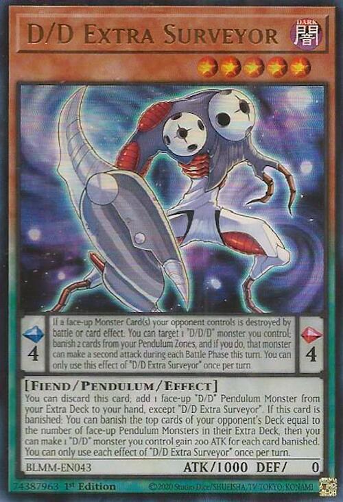D/D Extra Surveyor BLMM-EN043 card from Battles of Legend: Monster Mayhem