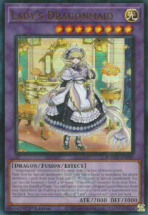Lady's Dragonmaid BLMM-EN049 card from Battles of Legend: Monster Mayhem