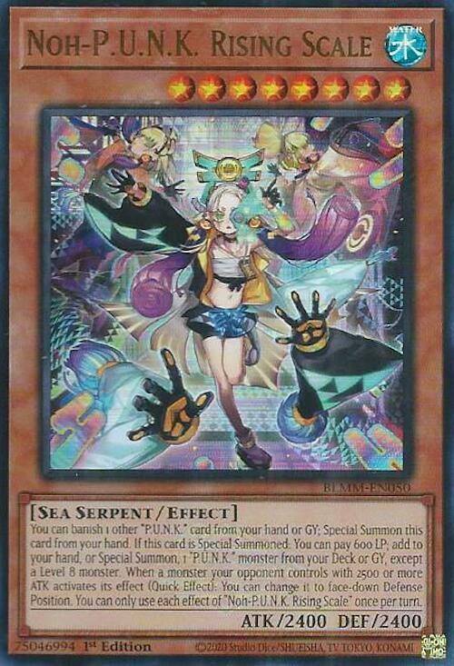 Noh-P.U.N.K. Rising Scale BLMM-EN050 card from Battles of Legend: Monster Mayhem