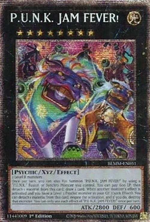 P.U.N.K. JAM FEVER! (Starlight Rare) BLMM-EN051 card from Battles of Legend: Monster Mayhem