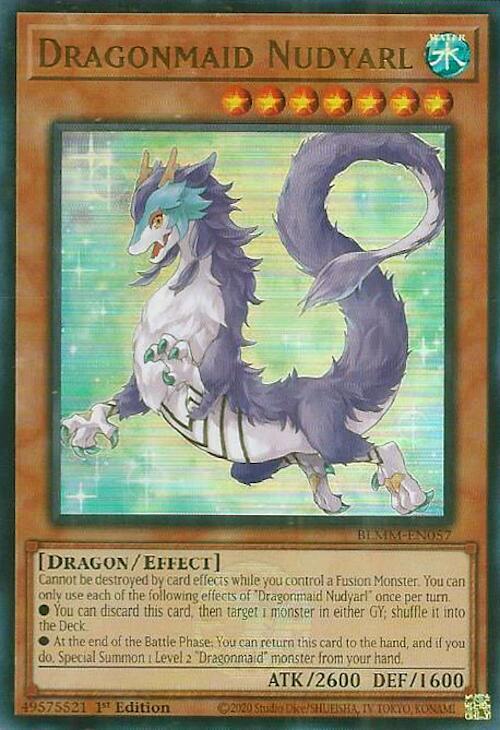 Dragonmaid Nudyarl BLMM-EN057 card from Battles of Legend: Monster Mayhem