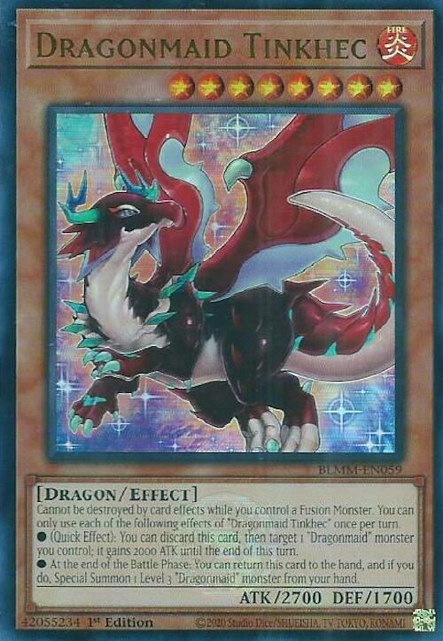 Dragonmaid Tinkhec BLMM-EN059 card from Battles of Legend: Monster Mayhem