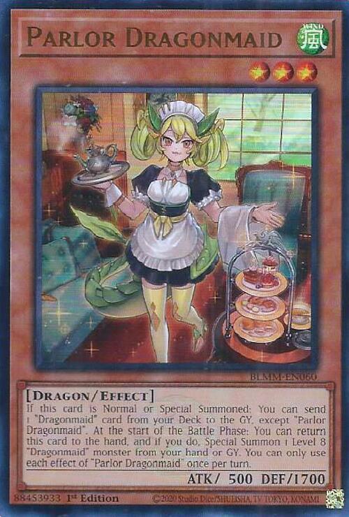 Parlor Dragonmaid BLMM-EN060 card from Battles of Legend: Monster Mayhem