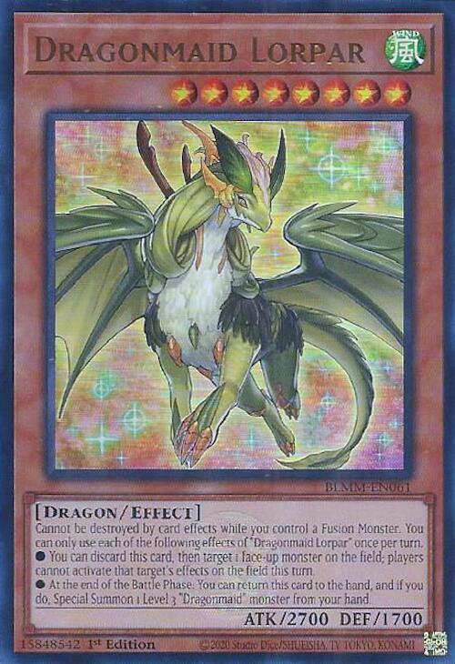 Dragonmaid Lorpar BLMM-EN061 card from Battles of Legend: Monster Mayhem