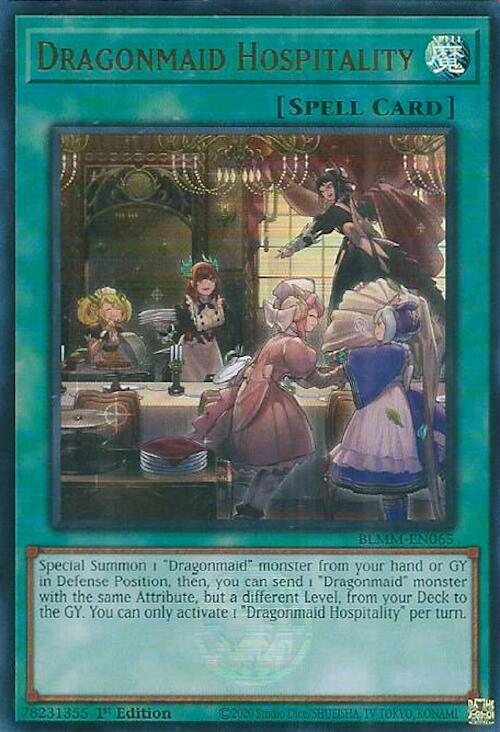 Dragonmaid Hospitality BLMM-EN065 card from Battles of Legend: Monster Mayhem