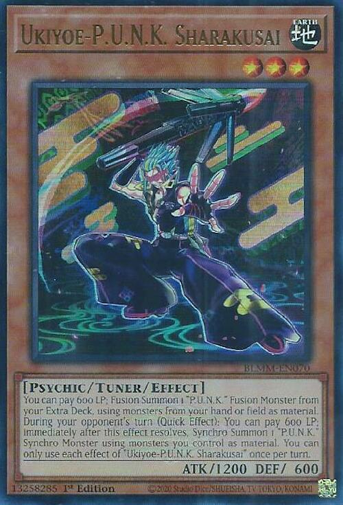 Ukiyoe-P.U.N.K. Sharakusai BLMM-EN070 card from Battles of Legend: Monster Mayhem