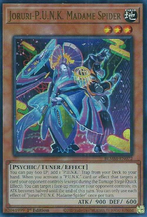 Joruri-P.U.N.K. Madame Spider BLMM-EN072 card from Battles of Legend: Monster Mayhem