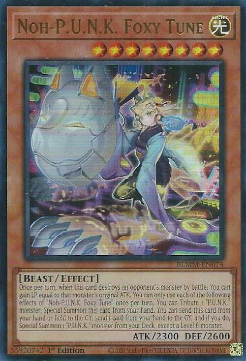 Noh-P.U.N.K. Foxy Tune BLMM-EN074 card from Battles of Legend: Monster Mayhem
