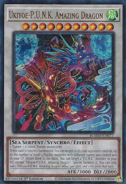 Ukiyoe-P.U.N.K. Amazing Dragon BLMM-EN077 card from Battles of Legend: Monster Mayhem