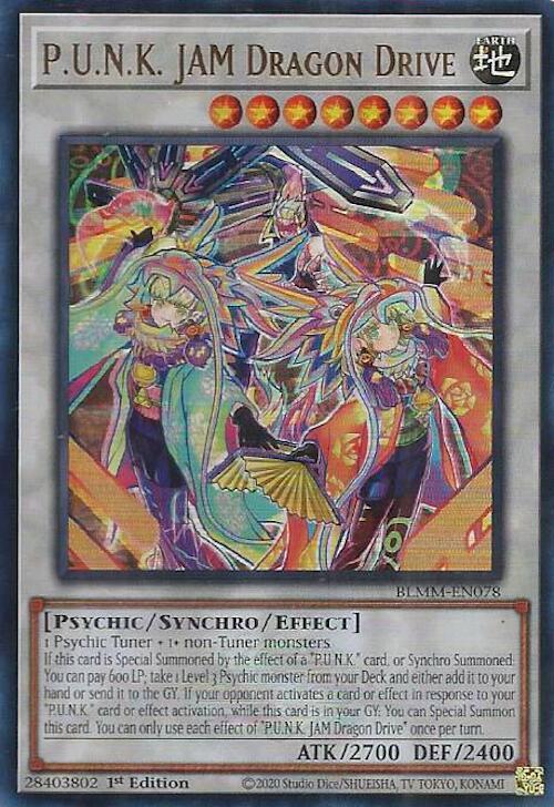 P.U.N.K. JAM Dragon Drive BLMM-EN078 card from Battles of Legend: Monster Mayhem