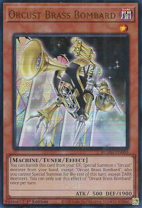 Orcust Brass Bombard BLMM-EN083 card from Battles of Legend: Monster Mayhem