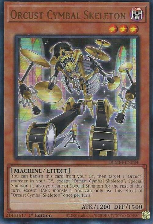 Orcust Cymbal Skeleton BLMM-EN084 card from Battles of Legend: Monster Mayhem