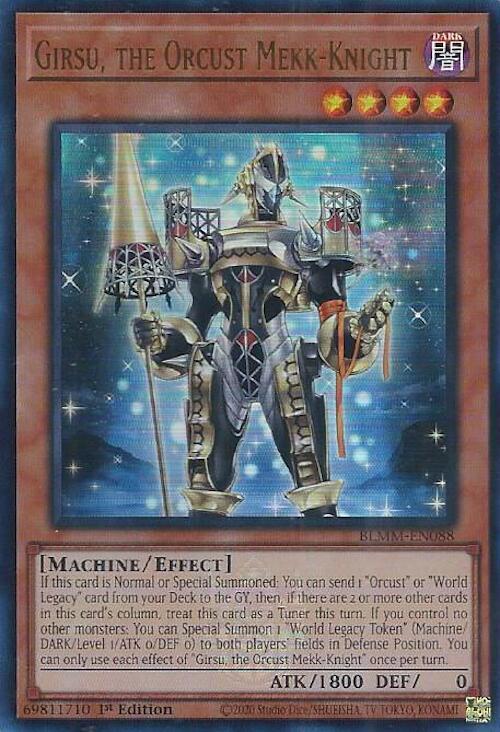 Girsu, the Orcust Mekk-Knight BLMM-EN088 card from Battles of Legend: Monster Mayhem