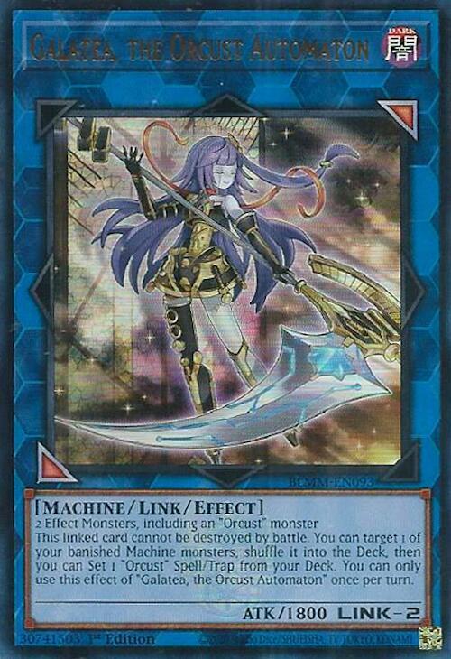 Galatea, the Orcust Automaton BLMM-EN093 card from Battles of Legend: Monster Mayhem