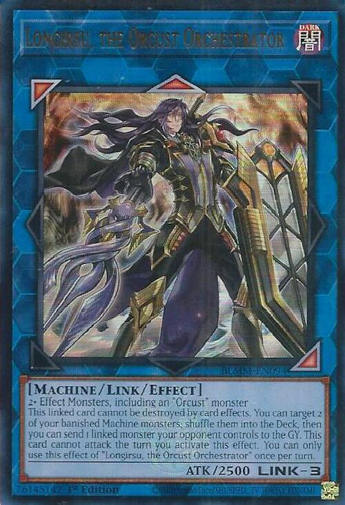 Longirsu, the Orcust Orchestrator BLMM-EN094 card from Battles of Legend: Monster Mayhem