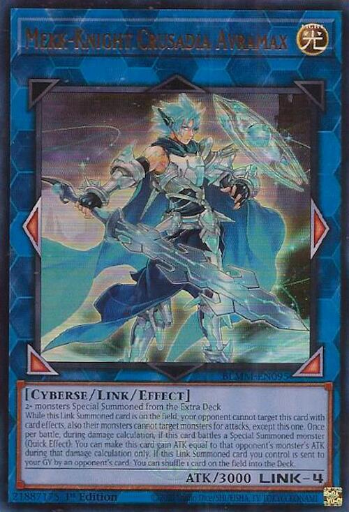 Mekk-Knight Crusadia Avramax BLMM-EN095 card from Battles of Legend: Monster Mayhem