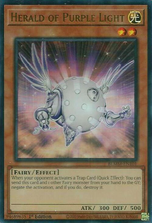 Herald of Purple Light BLMM-EN101 card from Battles of Legend: Monster Mayhem
