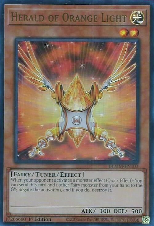 Herald of Orange Light BLMM-EN103 card from Battles of Legend: Monster Mayhem
