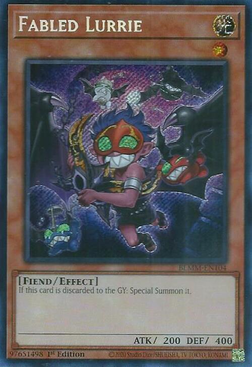 Fabled Lurrie BLMM-EN104 card from Battles of Legend: Monster Mayhem