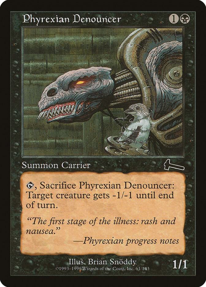 Phyrexian Denouncer 61 card from Urza's Legacy